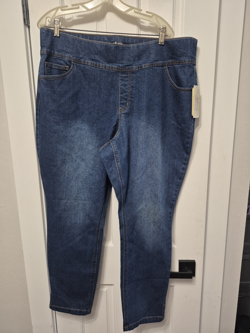ONE WORLD Women's Dark Blue Stretch Pull-On Jeggings